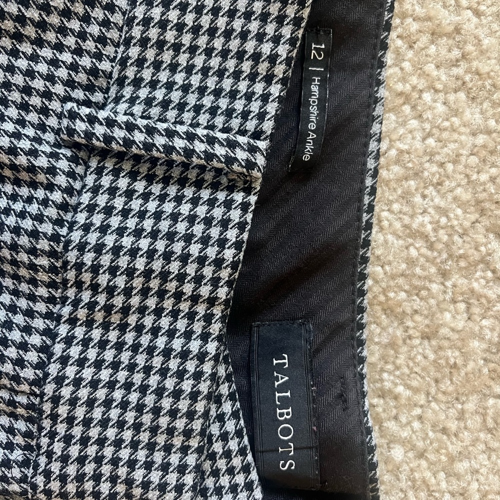 Three Talbots pants Size 12 for one price. Two grey slacks and one black plaid. - Picture 7 of 9